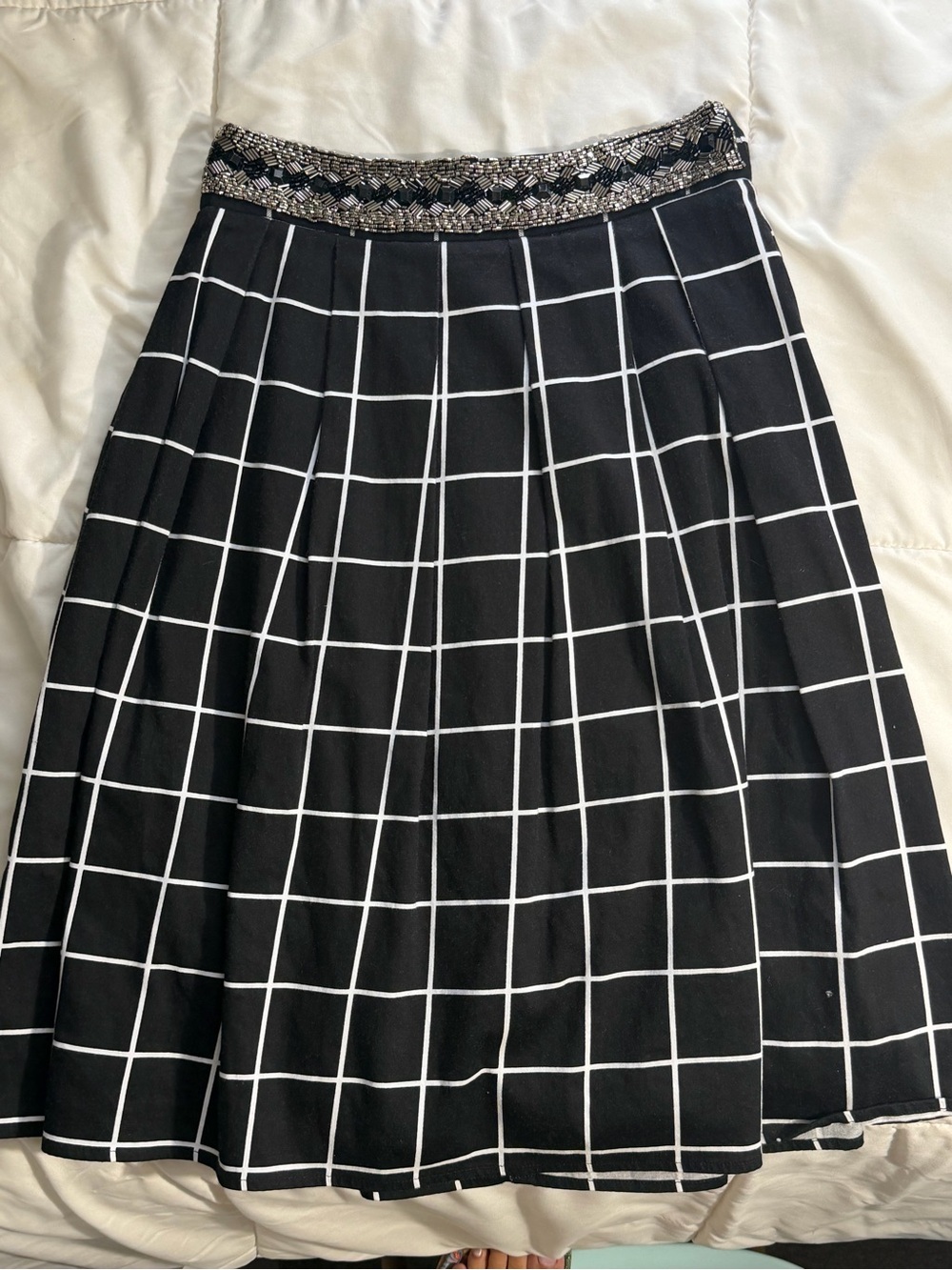 Black & White Skater Skirt